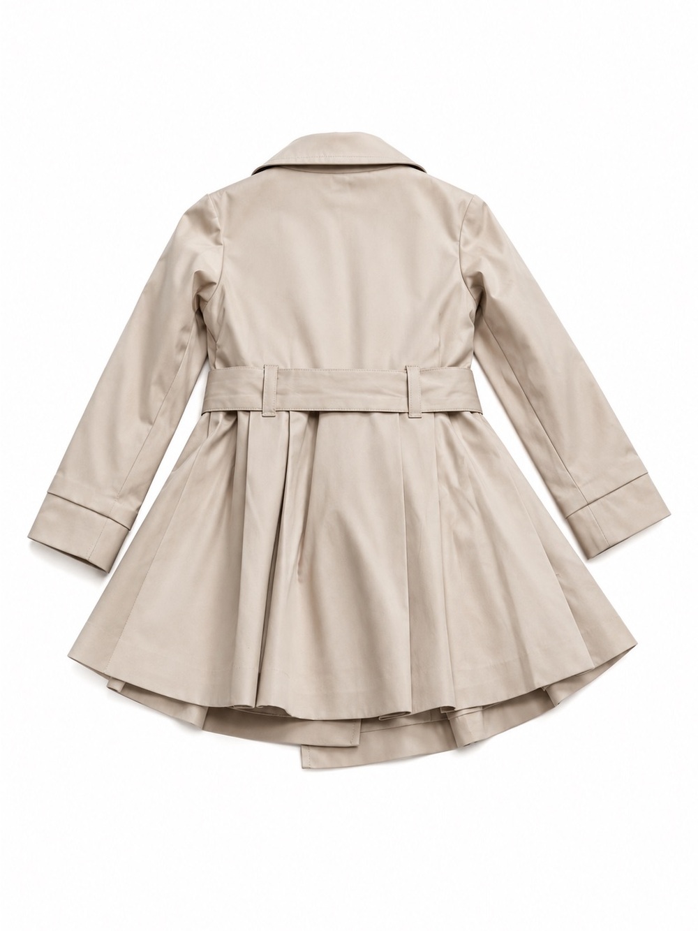 Tahari Girls Beige Double-Breasted Trench Coat - Picture 3 of 4